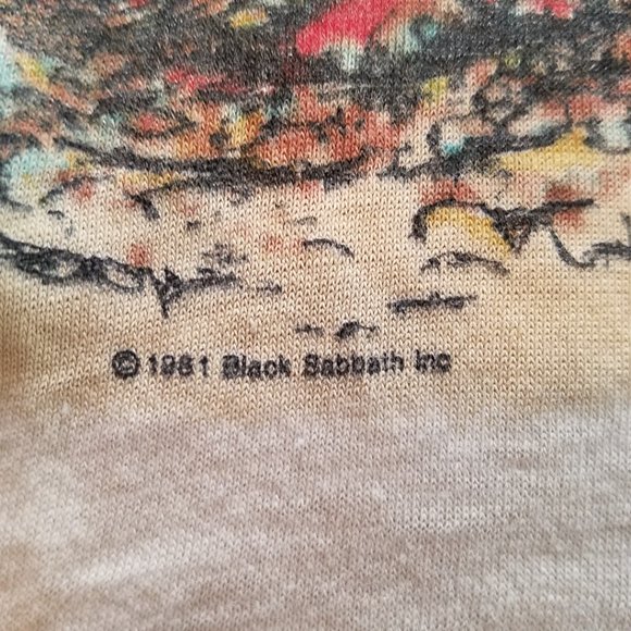 🤘🎸Black Sabbath 1981 Vintage "Mob Rules" with Ronnie James Dio Tour Shirt S - Picture 4 of 8